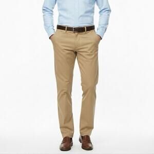 Izod Straight Fit Chino Pants Mens 34x32 Khaki Stretch Career Work Preppy Casual